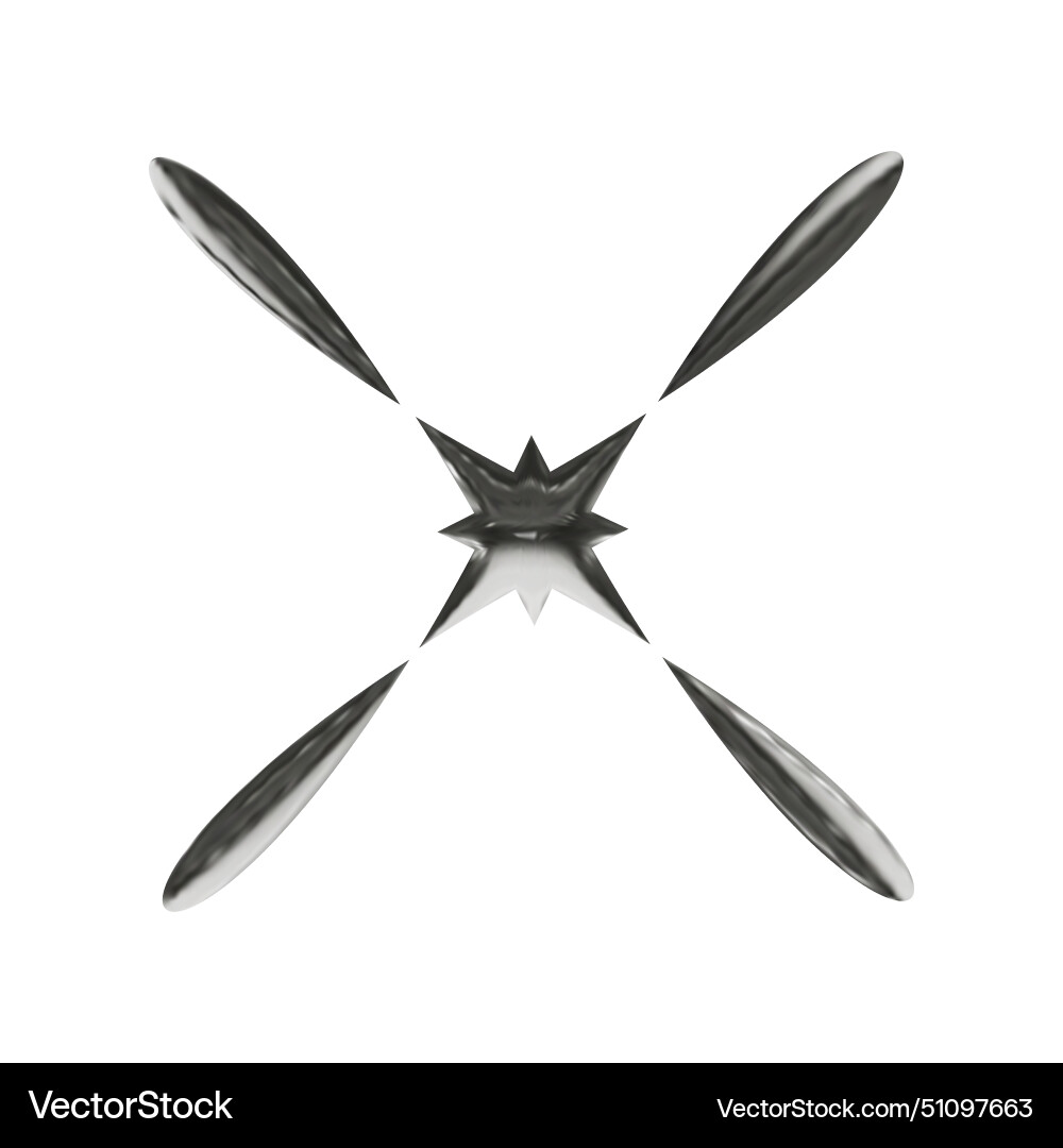 3d element in y2k style with chrome effect 3d element in y2k style with chrome effect vector image