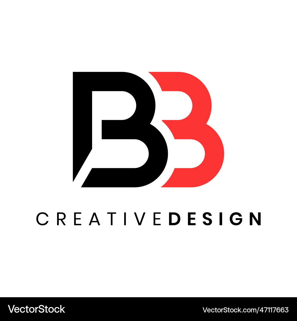 BB Letter Logo - Modern & Minimal – Royalty-Free Vector | VectorStock