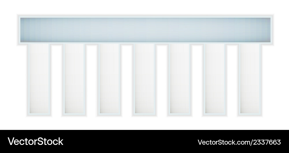 Empty label with shape of the comb Vector Image