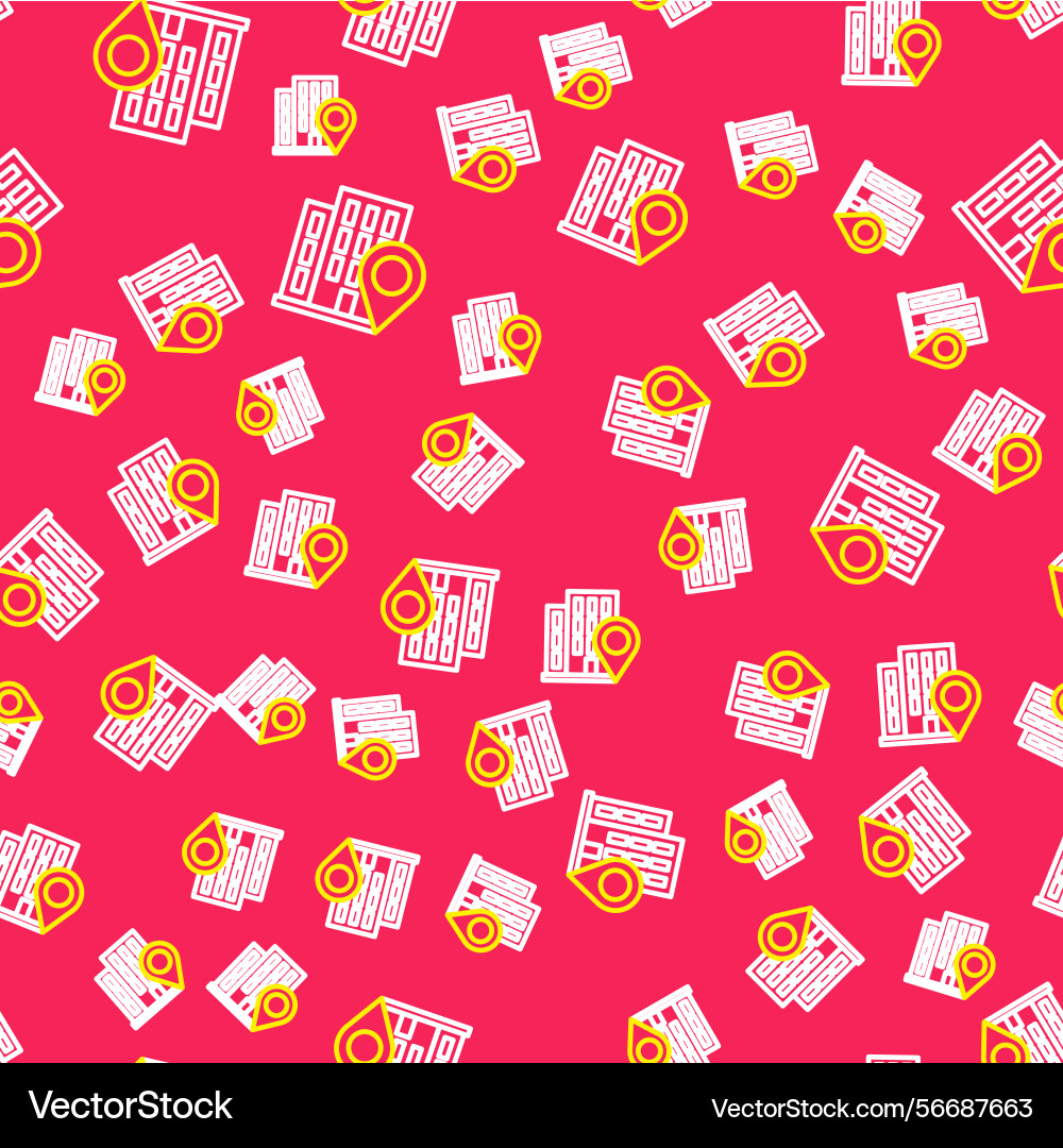 Line map pointer with house icon isolated Line map pointer with house icon isolated vector image