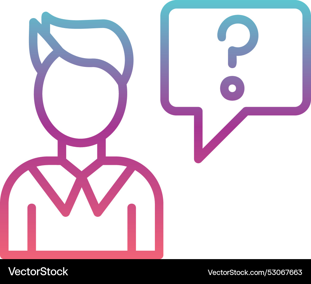Question line gradient design Vector Image