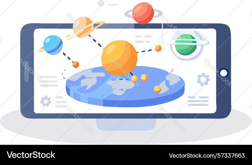 Tablet displaying smart home automation system vector image