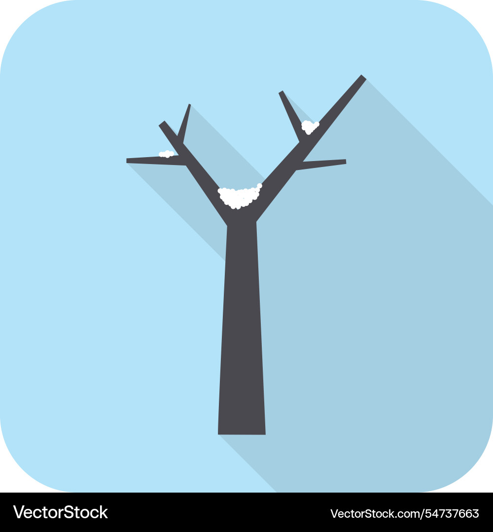 Tree and snow on the branch Vector Image