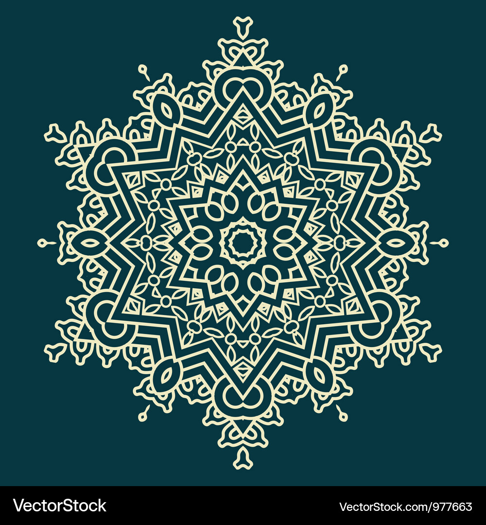 Winter Snowflake Pattern Vector Image