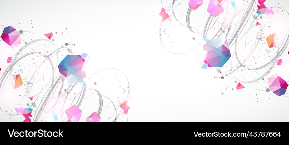 Abstract swirling colored lines futuristic Vector Image