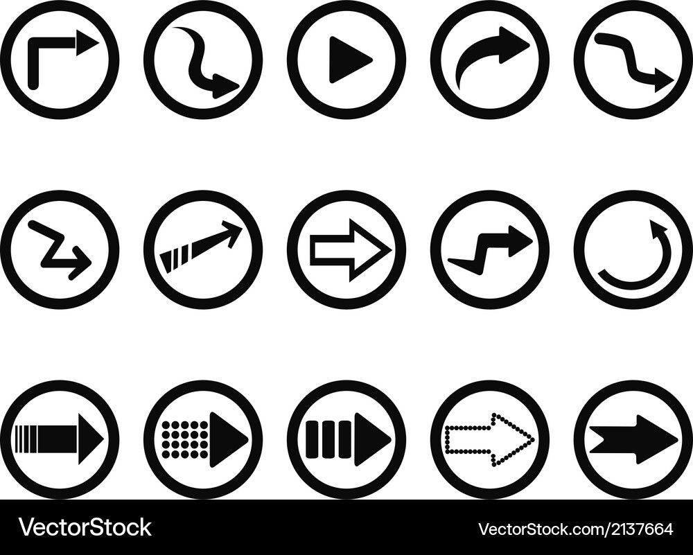 Arrow buttons set Vector Image