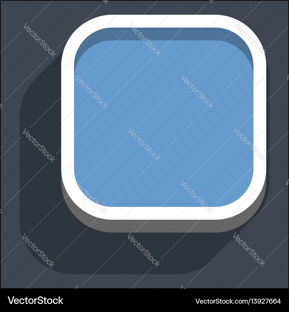 Flat blank square web internet button Vector Image