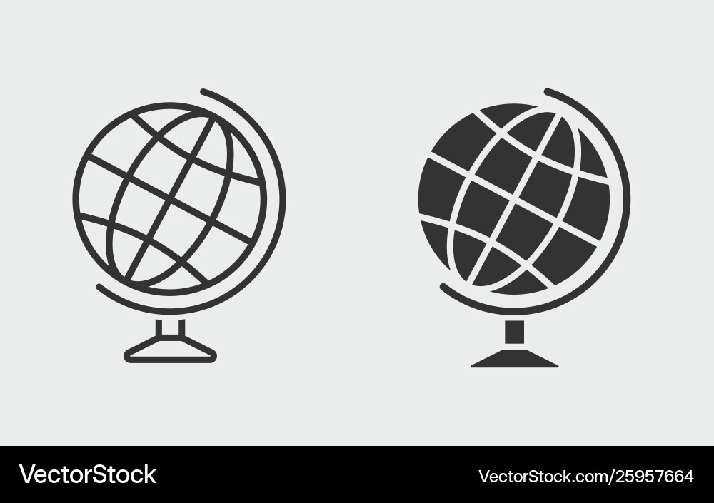 Globe icon for graphic and web design vector image