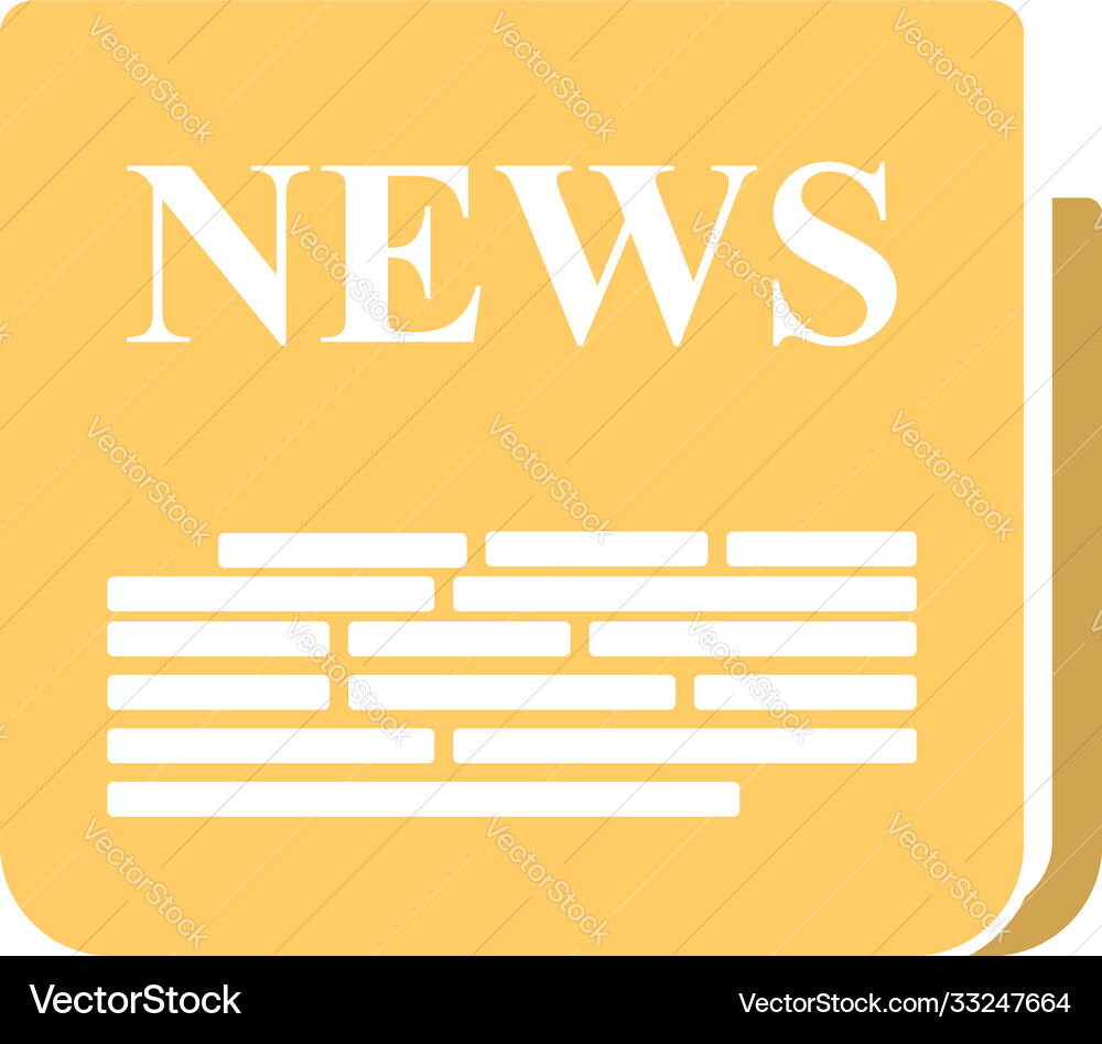 Newspaper icon vector image