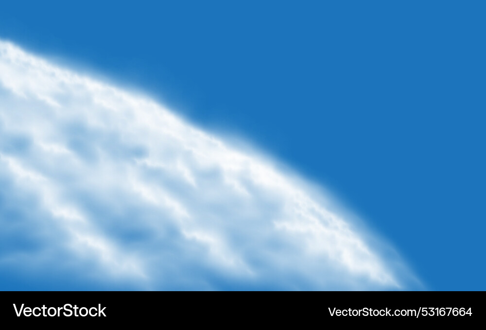Realistic white cloud on blue sky Royalty Free Vector Image