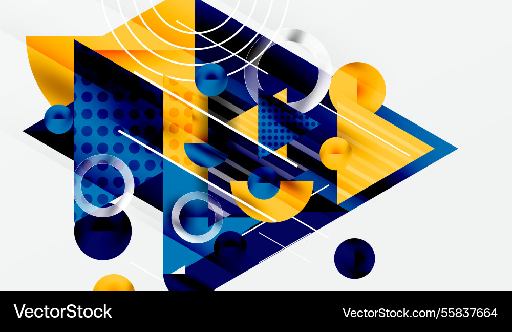 Sleek abstract background - layered triangles vector image