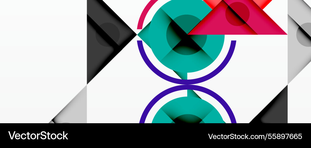 Abstract geometric composition with intersecting vector image