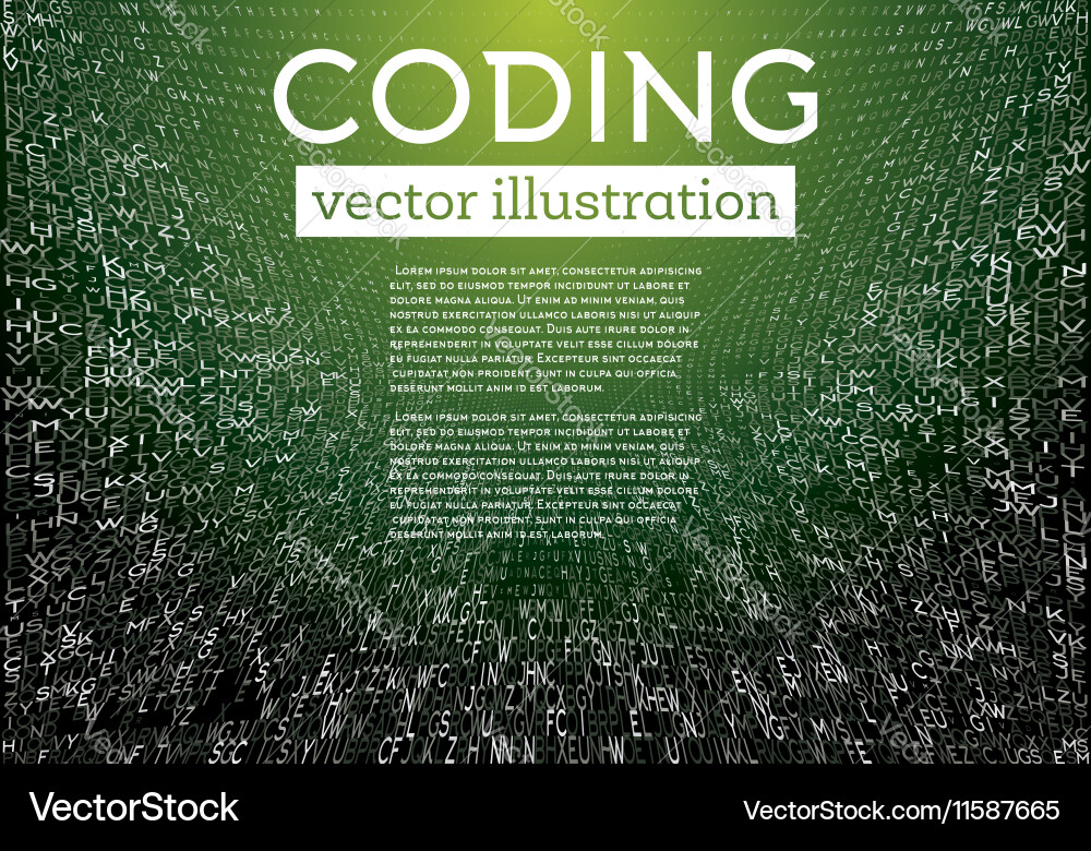 Hacker Data Visualization Background Vector Image