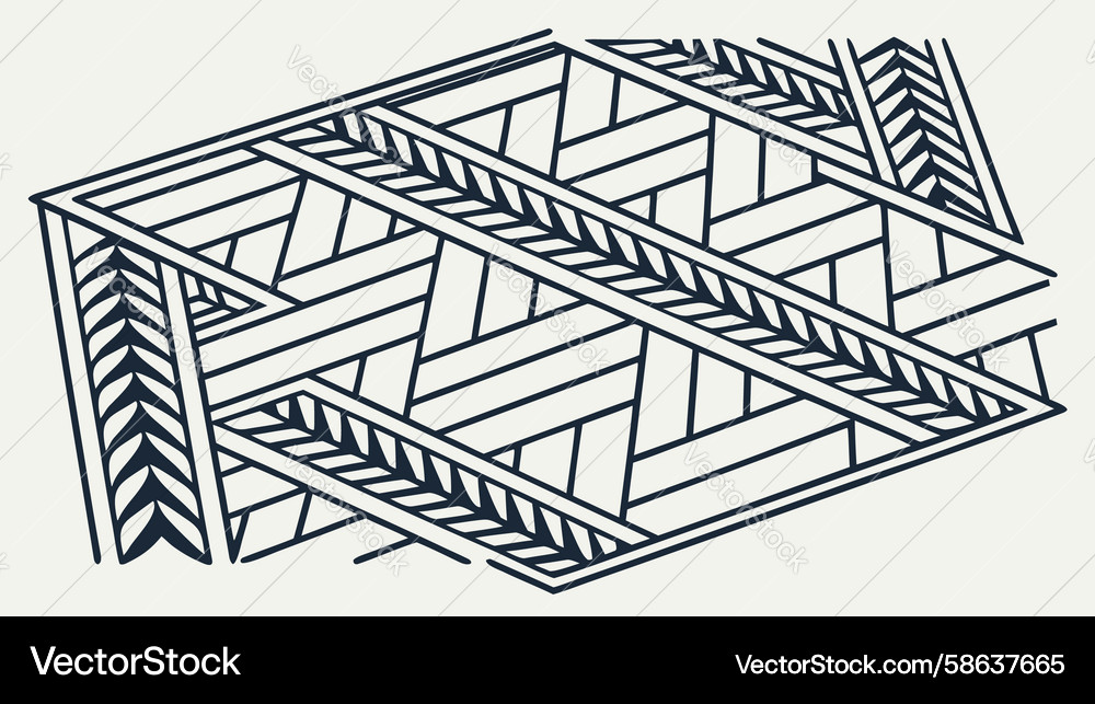 Intrict Angular Grid Pattern Vektorbild