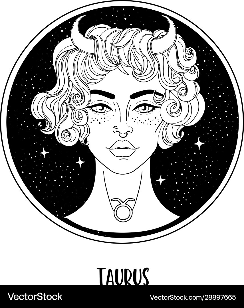 Taurus astrological sign Royalty Free Vector Image