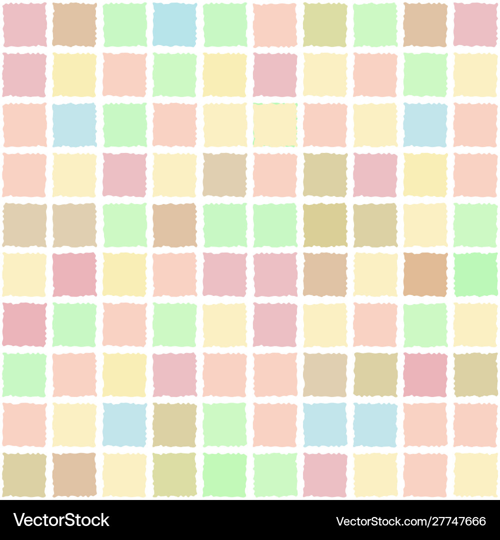 Background with square shapes uneven edges vector image