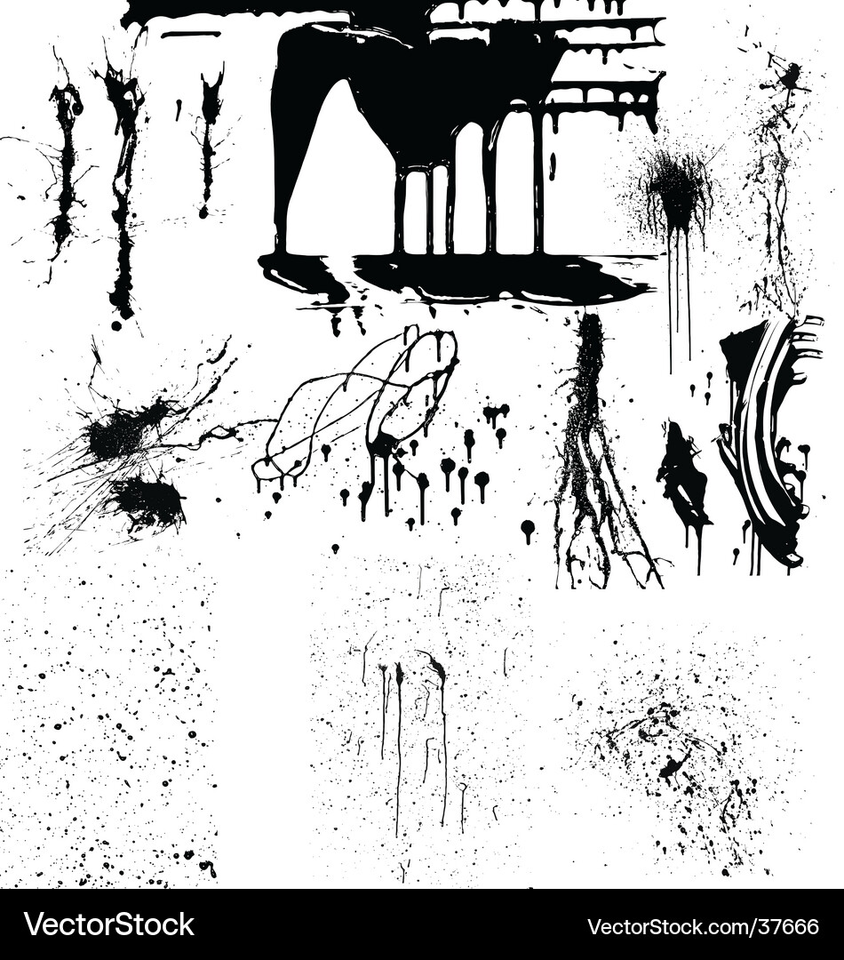 Crimson Blood Splatters Vector Image