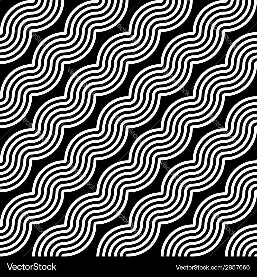 Design seamless monochrome zigzag pattern Vector Image