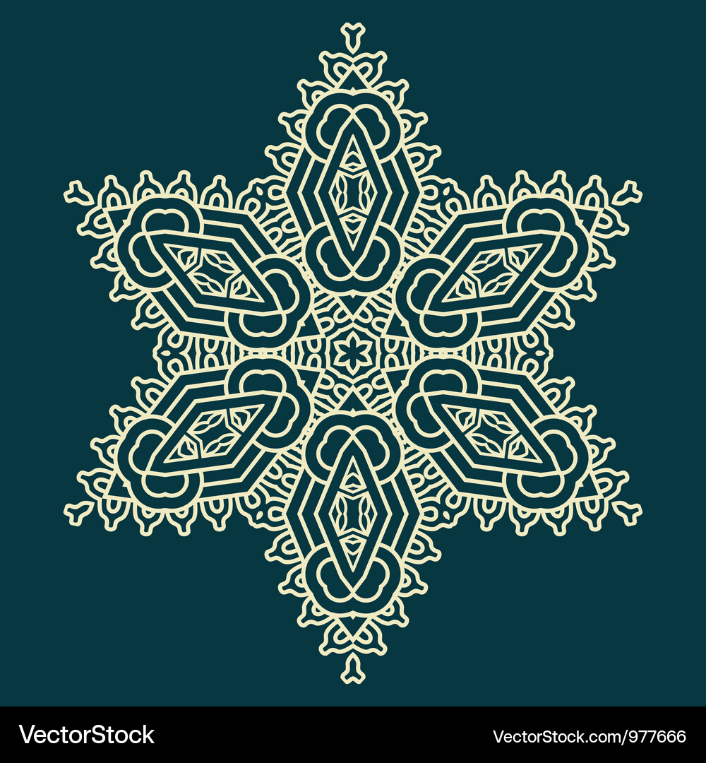 Elegant Snowflake Motif Vector Image
