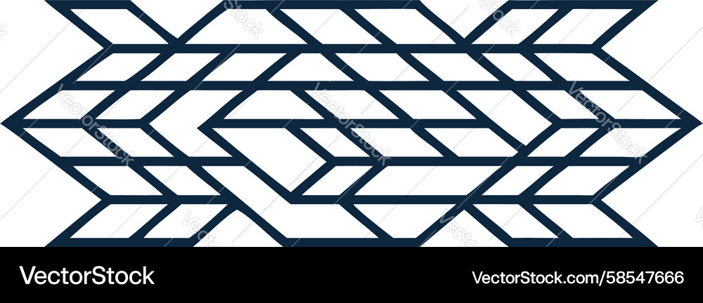 Geometric Zigzag Pattern Element Vector Image