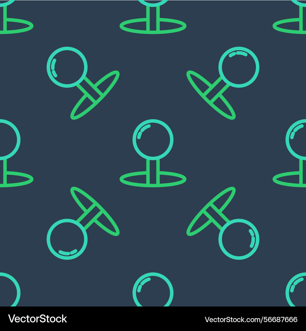 Line push pin icon isolated seamless pattern Line push pin icon isolated seamless pattern vector image