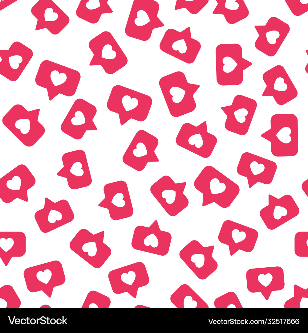 Seamless pattern with bright red social vector image