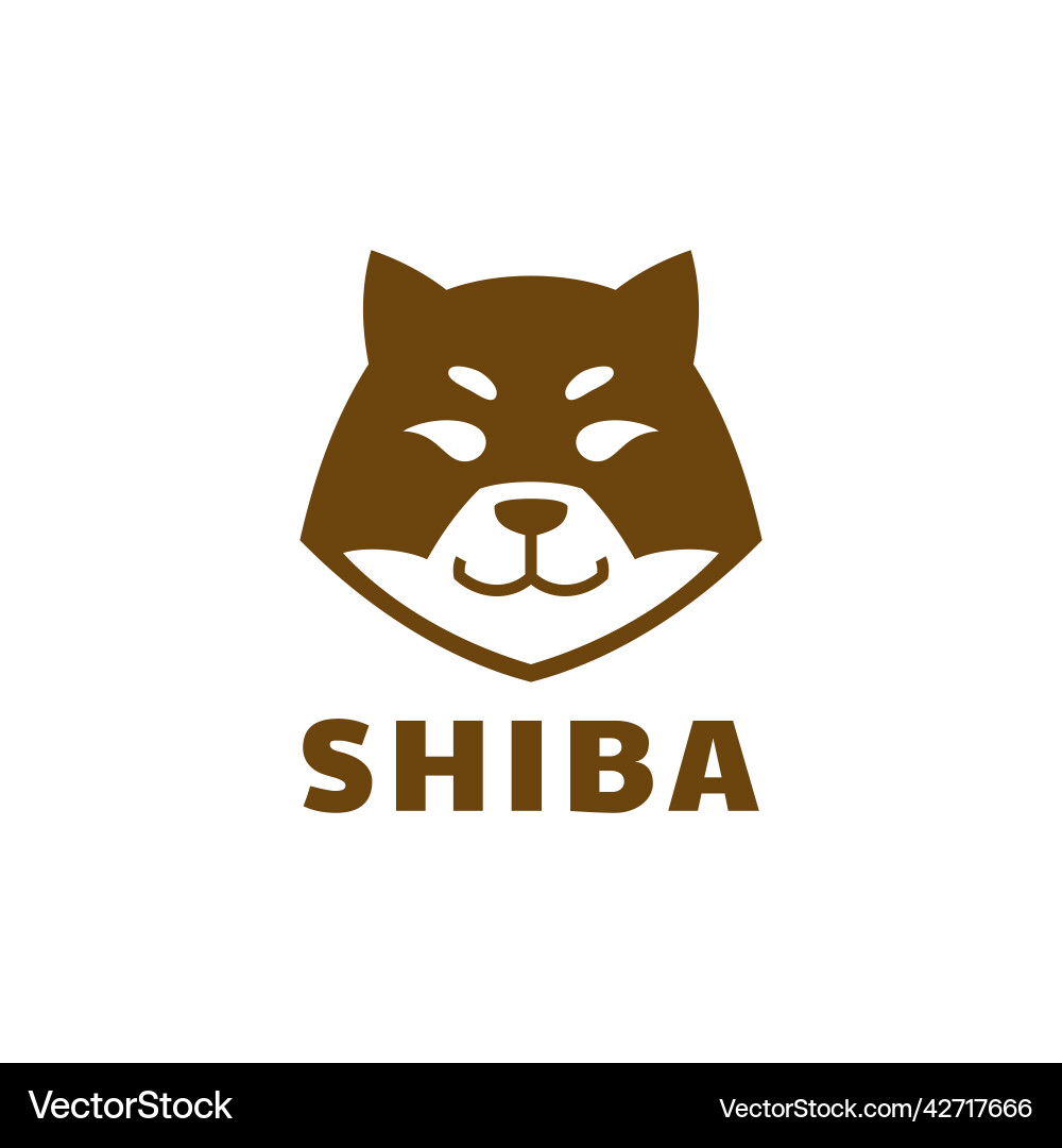 Shiba inu japanese dog logo design Shiba inu japanese dog logo design vector image