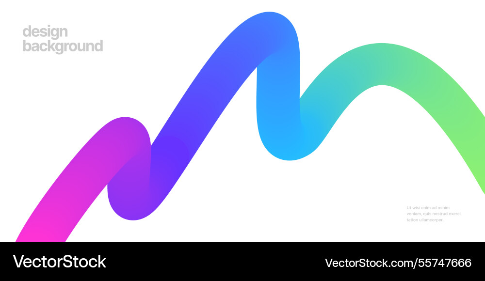 Template with colorful gradient squiggles shapes vector image