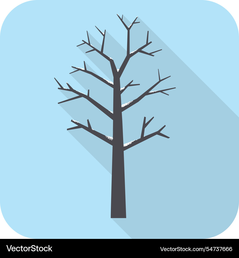 Tree and snow on the branch Vector Image