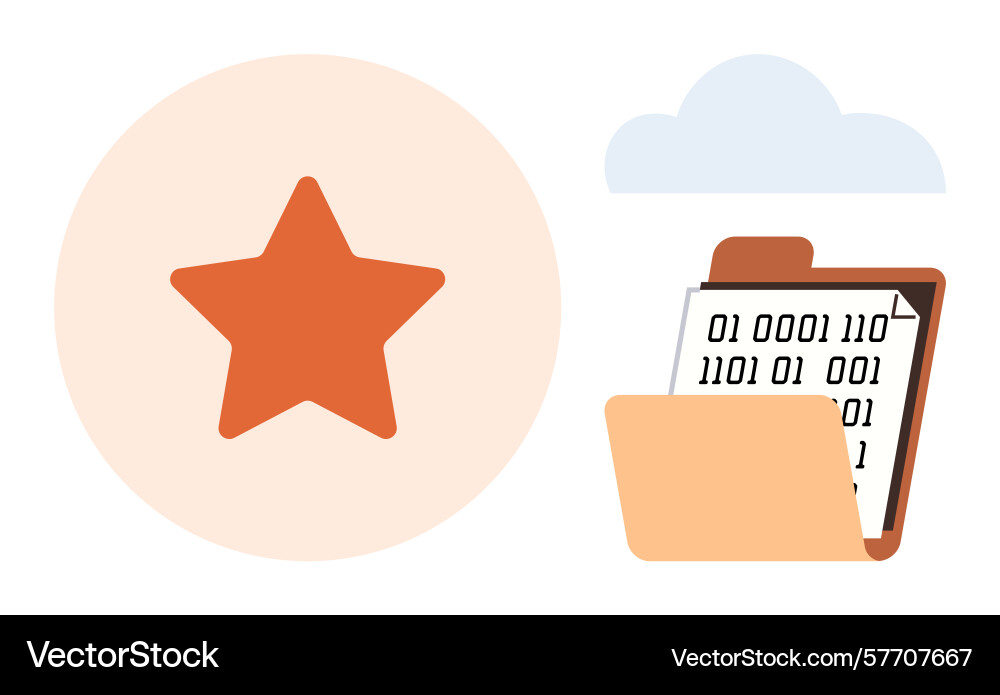 Data storage and cloud backup with file management vector image