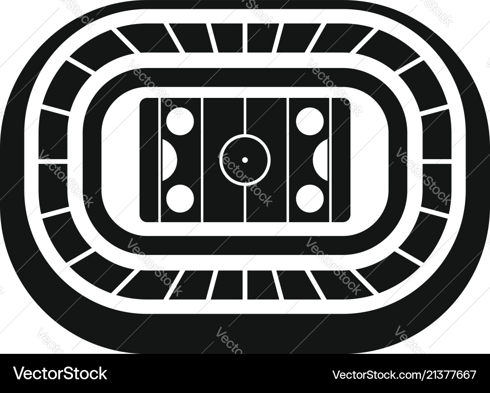 Eishockey Arena Ikone einfach Stil Eishockey Arena Ikone einfach Stil vektorbild