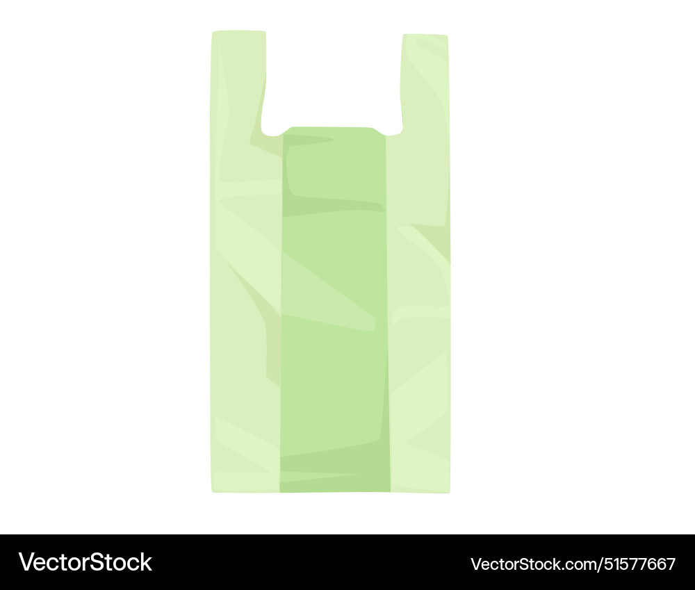 Green new plastic bag disposable for garbage Green new plastic bag disposable for garbage vector image