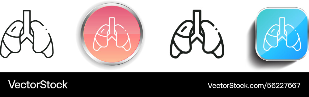Lunges icon thin linear regular and button style Lunges icon thin linear regular and button style vector image