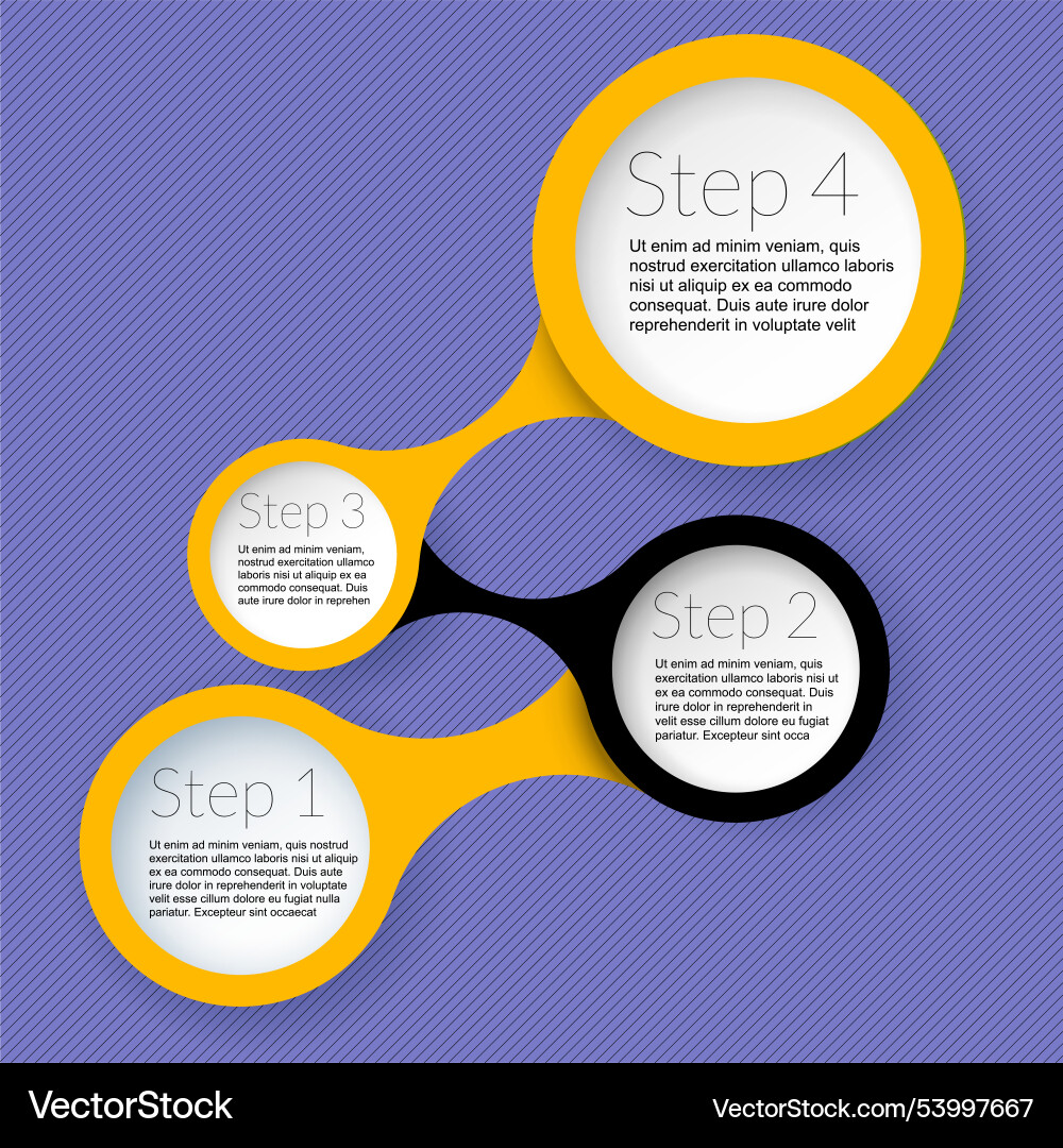 Process infographic step by template Royalty Free Vector