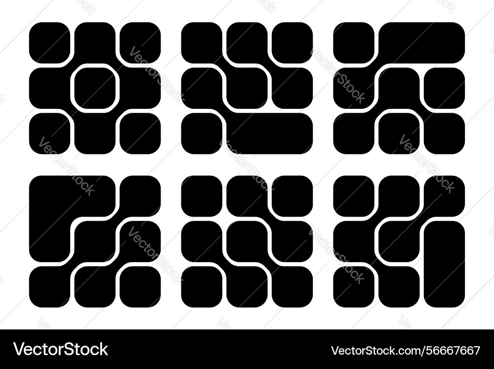 Set of metaball patterns black liquid drops Set of metaball patterns black liquid drops vector image