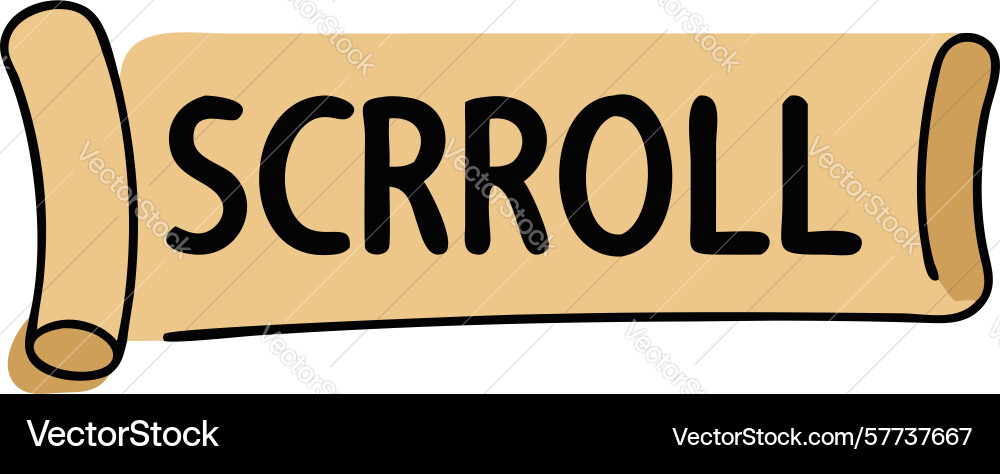 Vintage scroll with scroll text icon old document vector image