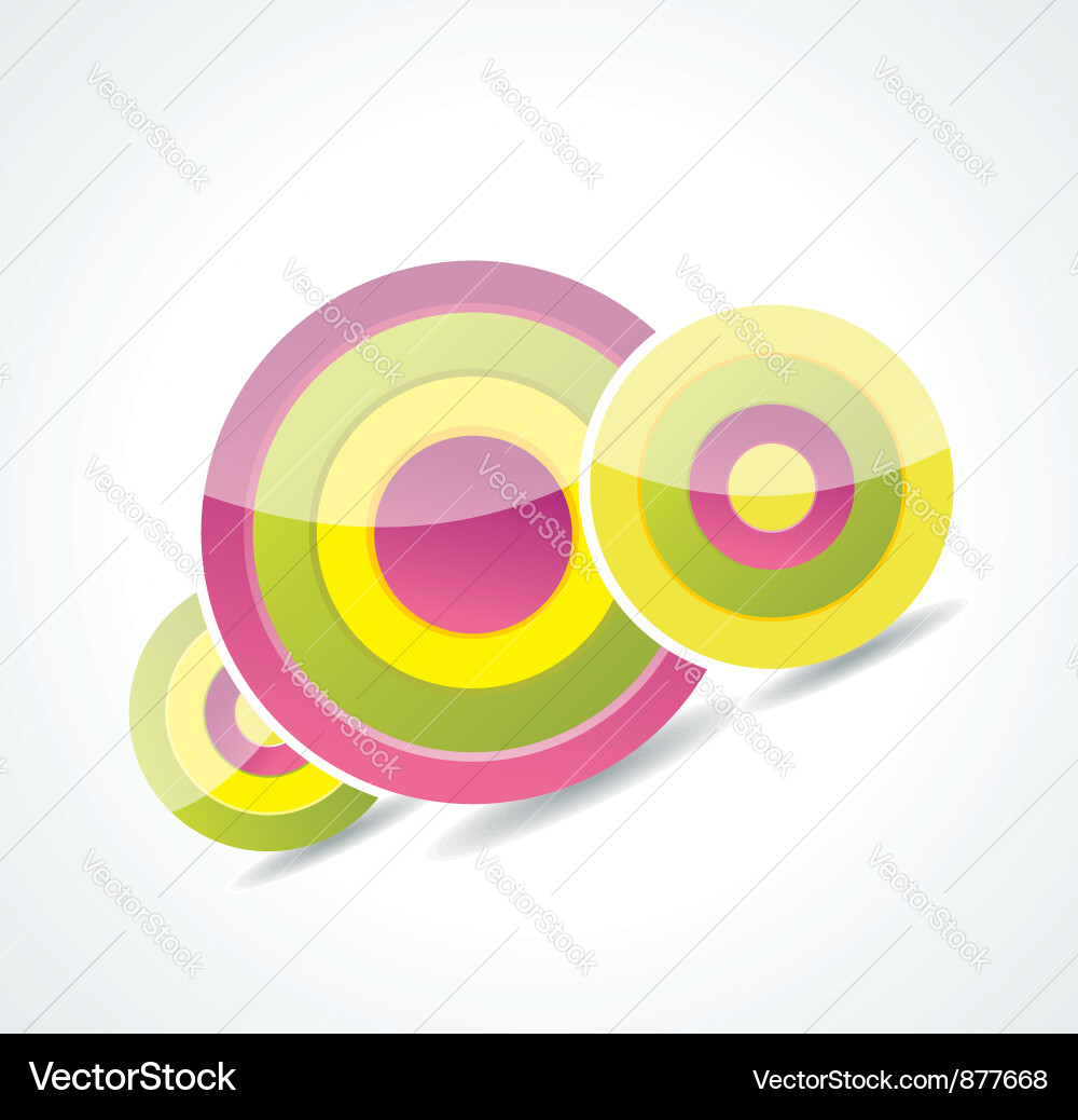 Abstract Colorful Circle Pattern Vector Image