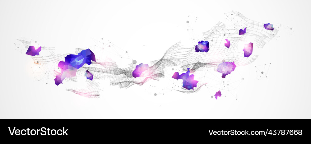 Abstract plexus background glowing particles Abstract plexus background glowing particles Vector Image
