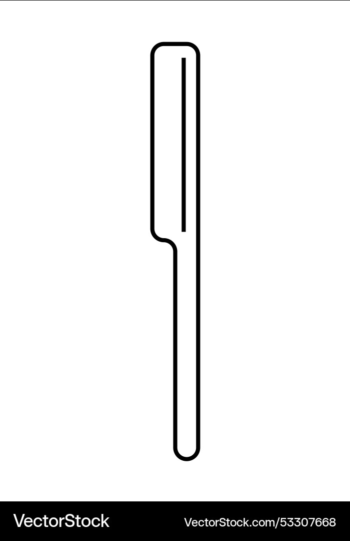 Simplistic line art of tuning fork in minimalist vector image