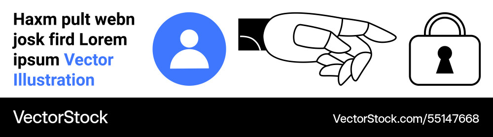 User identification and data security highlighted User identification and data security highlighted vector image