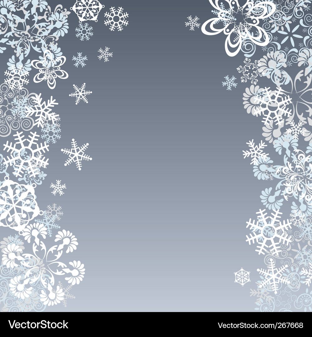Winter Snowflake Border – Royalty-Free Vector | VectorStock