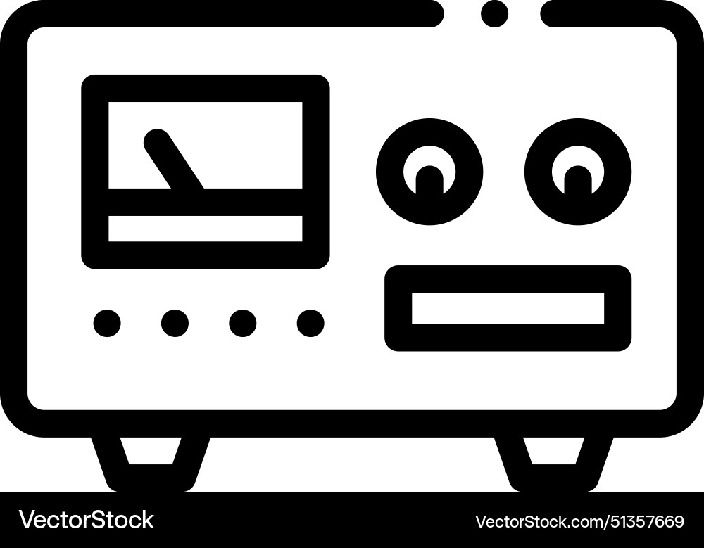Analog icon thin linear style design isolated Analog icon thin linear style design isolated vector image