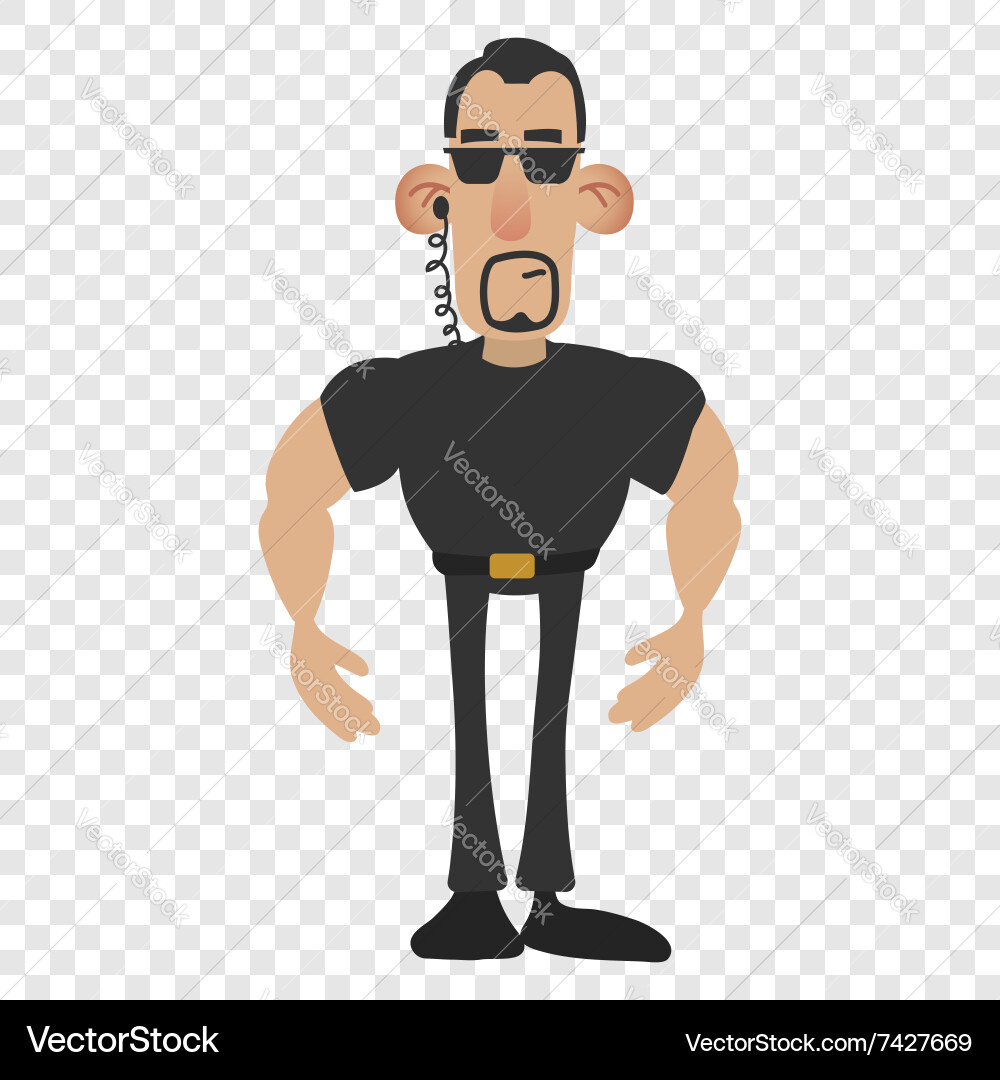 Cartoon Security Guard – Royalty-Free Vector | VectorStock