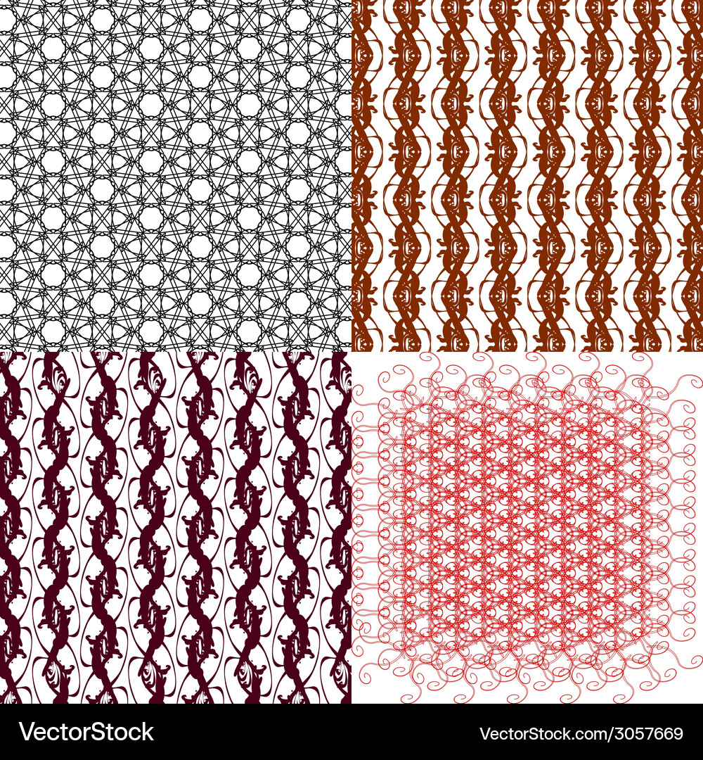 Geometric patterns tiling set of abstract vintage Vector Image