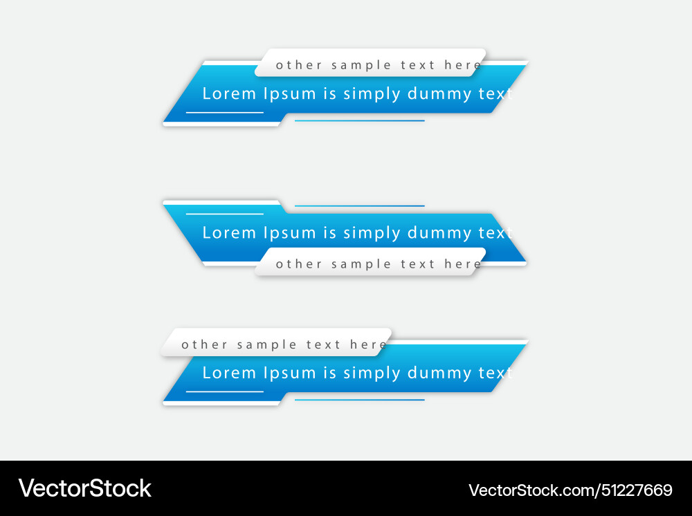 Gradient color lower third banner template Gradient color lower third banner template Vector Image