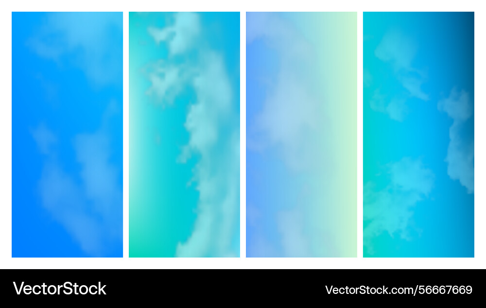 Modern colorful gradient background with clouds Modern colorful gradient background with clouds vector image