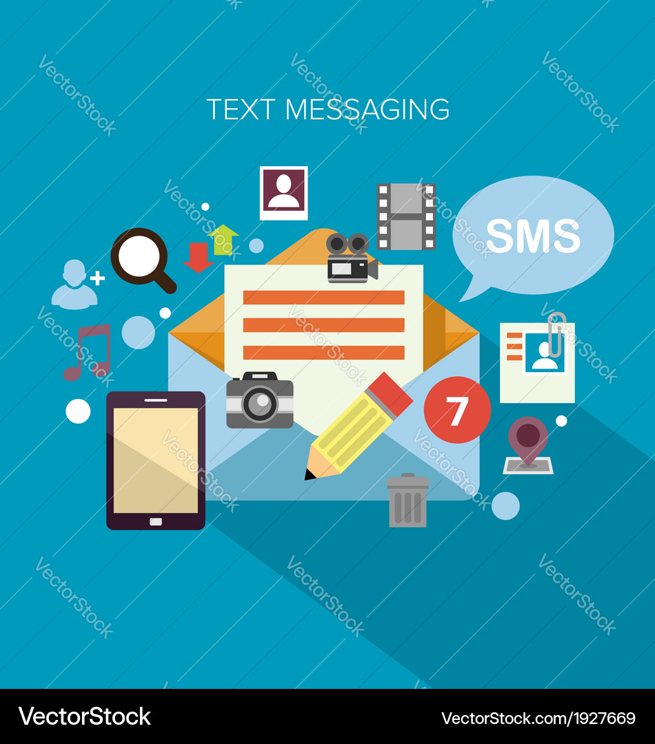 Text Messaging Communication Vector Image