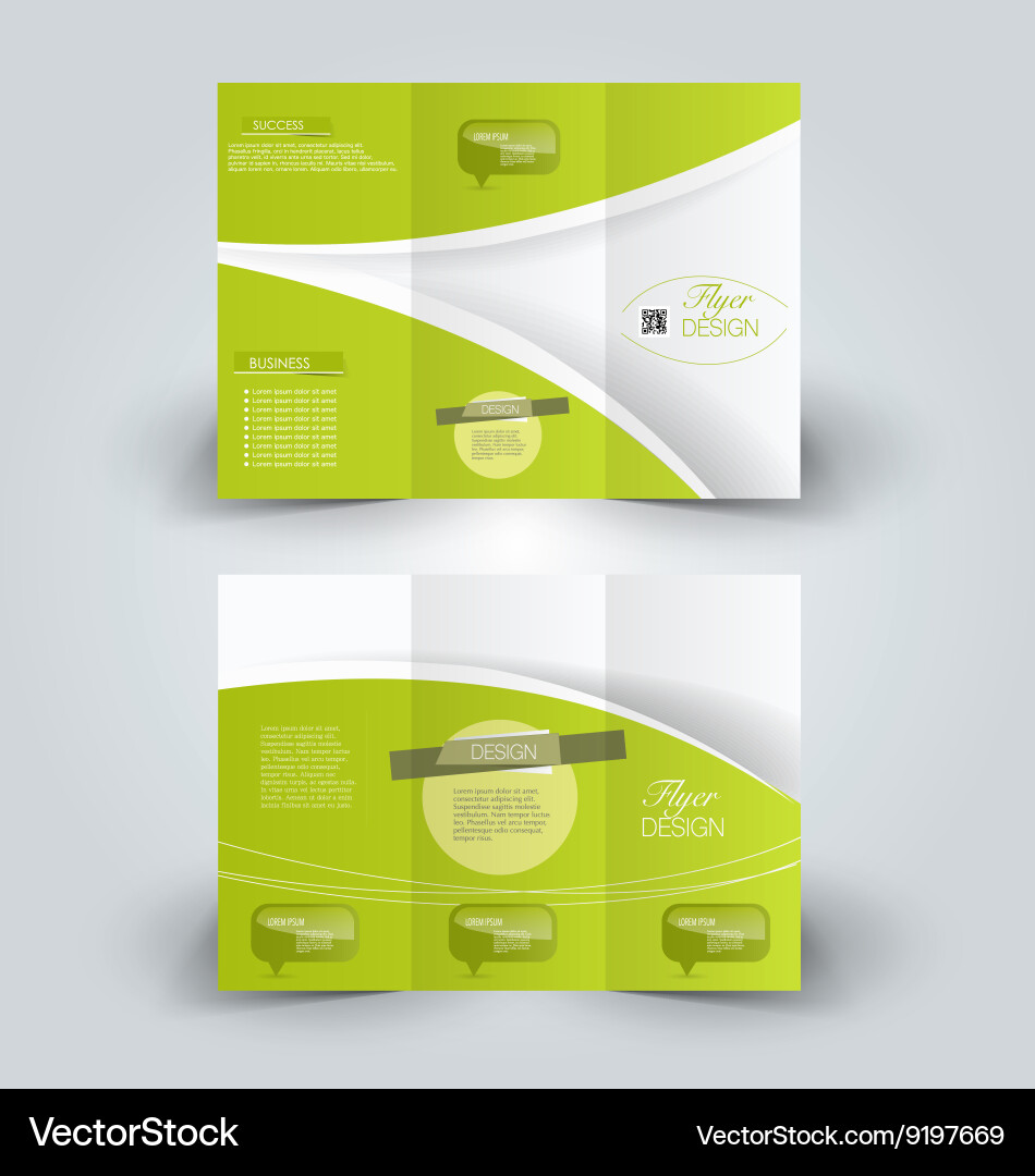 Trifold Brochure Template Royalty Free Vector Image