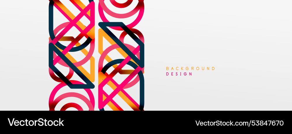 Abstract background - colorful circle lines Abstract background - colorful circle lines Vector Image