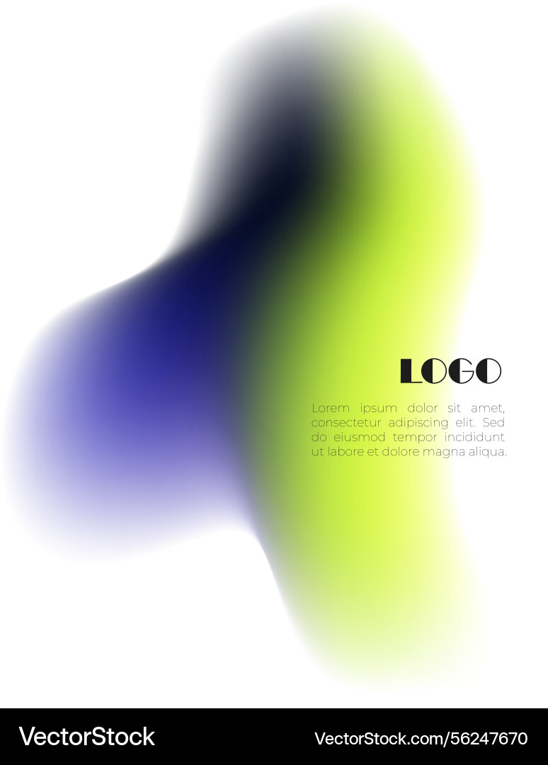 Abstract fluid shape with text space Vector Image